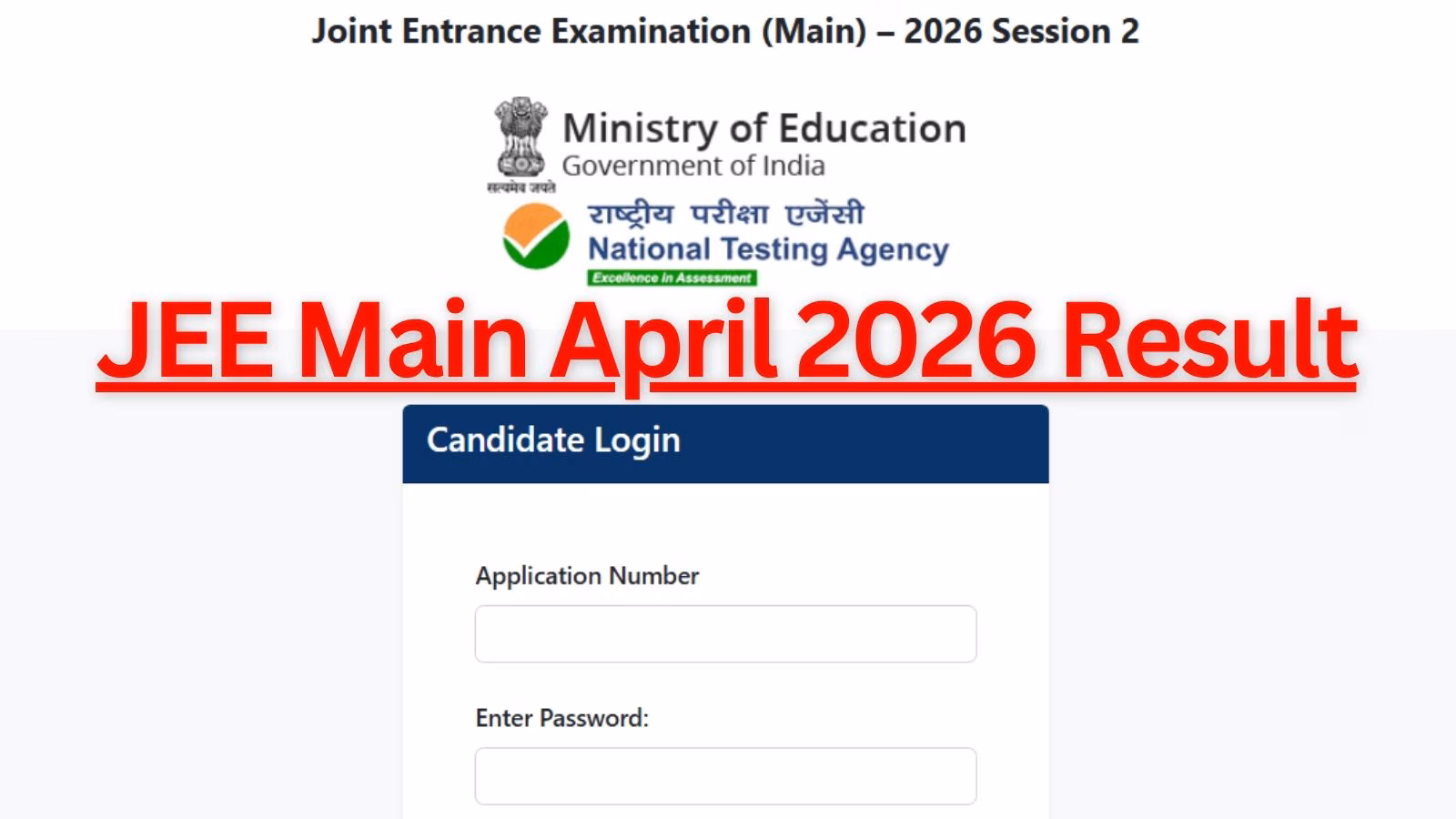 JEE Mains Session 2 Result 2026 Live Updates: NTA to announce results by April 20
