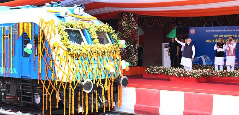 PM flags off India’s first hydrogen-powered train, calls it successful example of ‘Make in India’ campaign