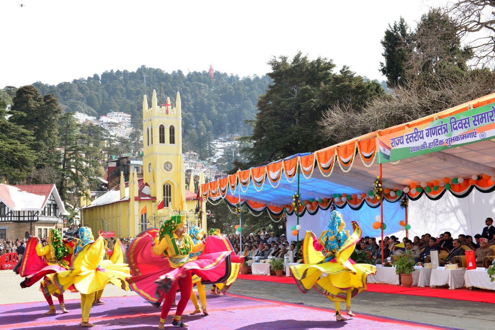 Patriotism in the Peaks: Governor Shiv Pratap Shukla Unfurls Tricolour at Shimla’s Historic Ridge